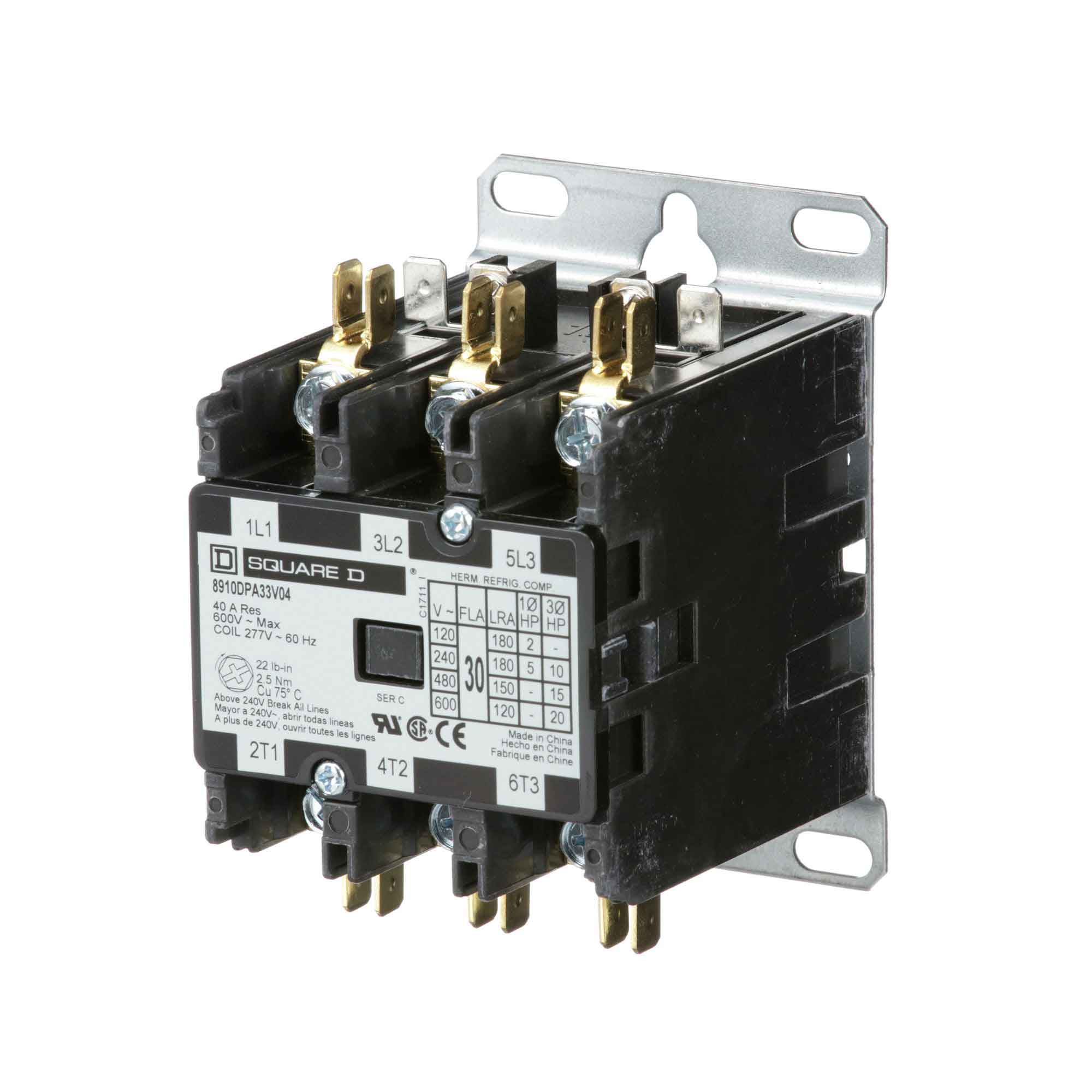 8910DPA33V04 - Square D - Definite Purpose Contactor - Image 3