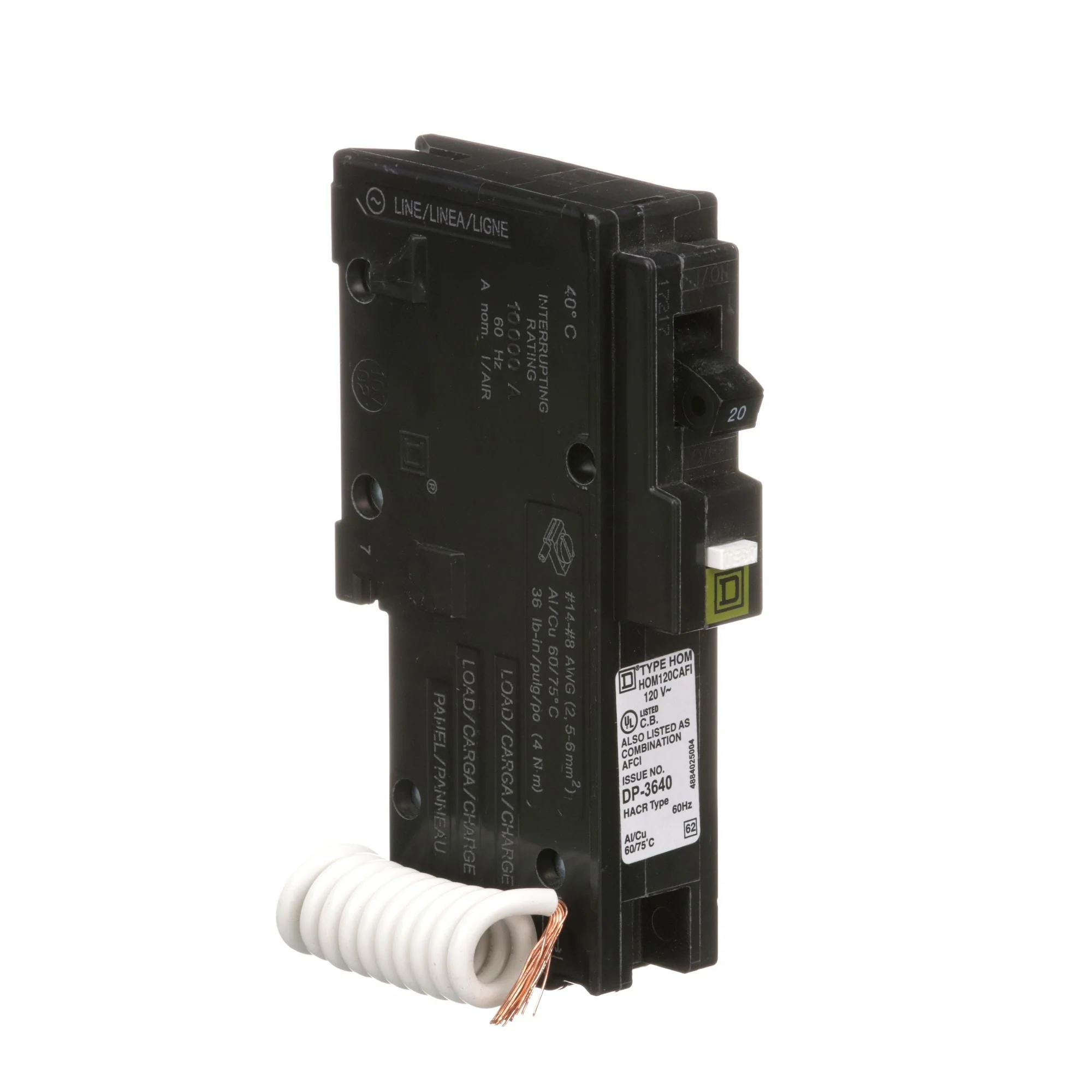 HOM120CAFICP - Square D Homeline - Arc Fault (AFCI) Circuit Breaker - Image 2