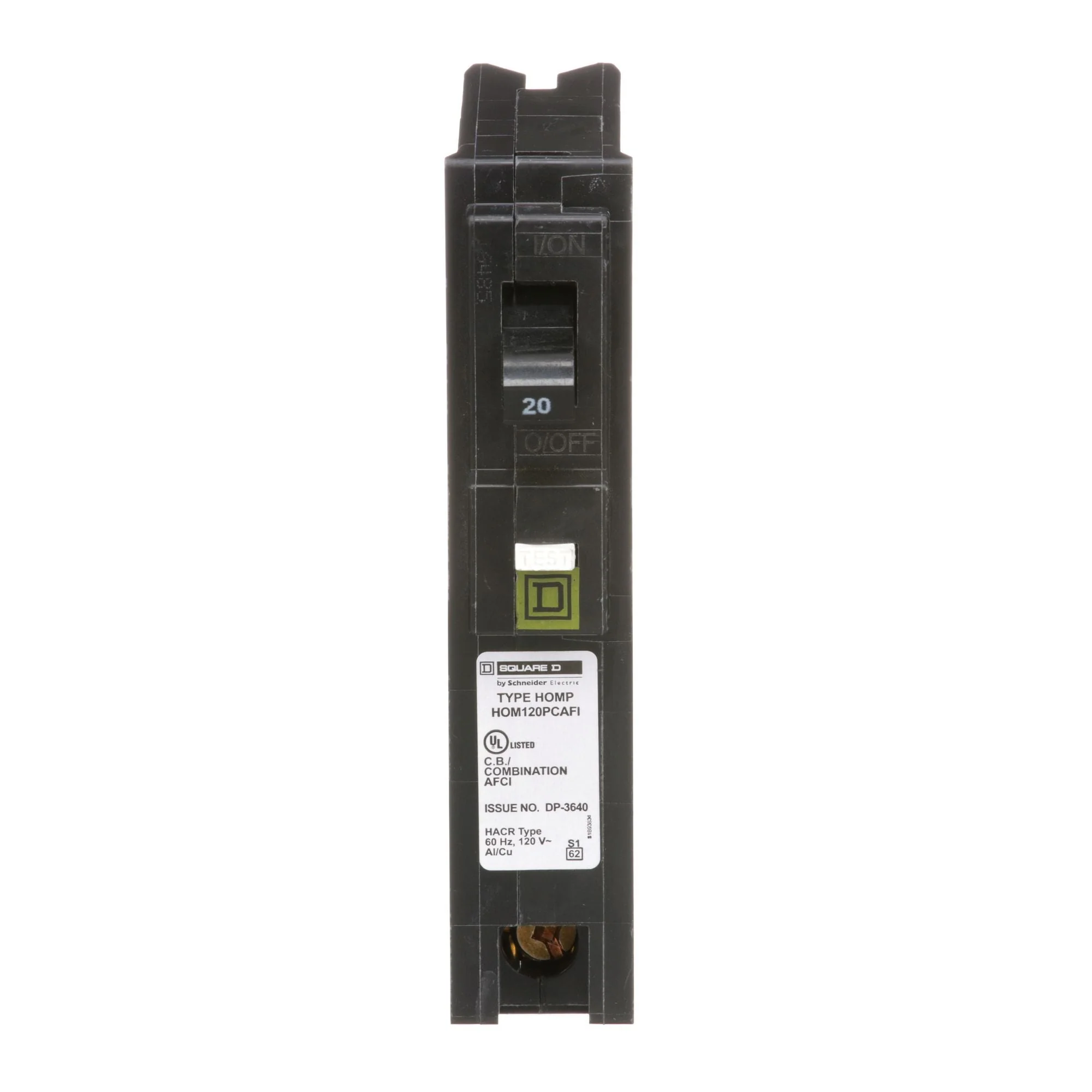HOM120PCAFICP - Square D Homeline - Arc Fault (AFCI) Circuit Breaker