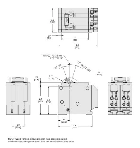 HOMT1515250 - Square D Homeline - Quad Circuit Breaker - Image 5