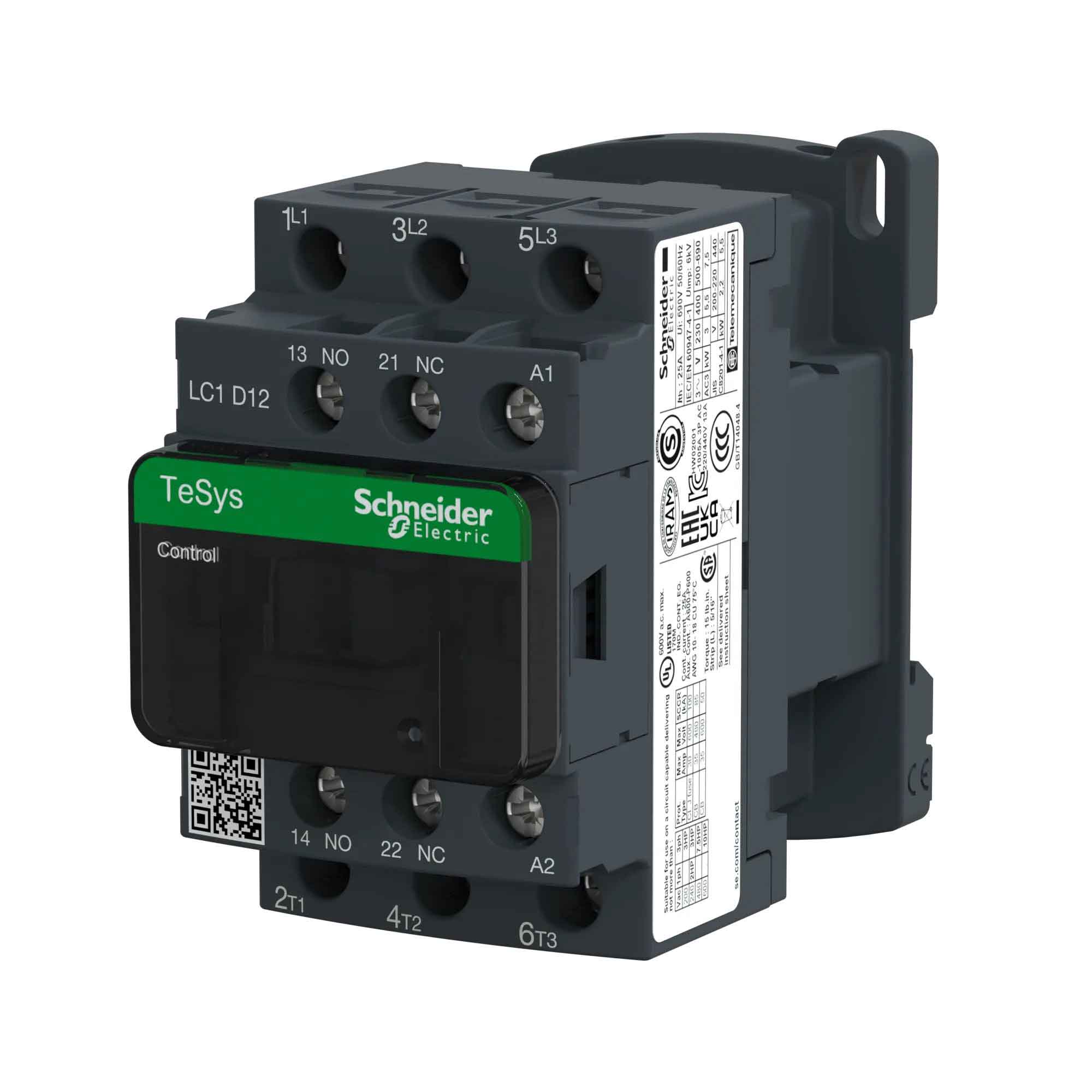 LC1D12T7 - Square D - Magnetic Contactor - Image 3