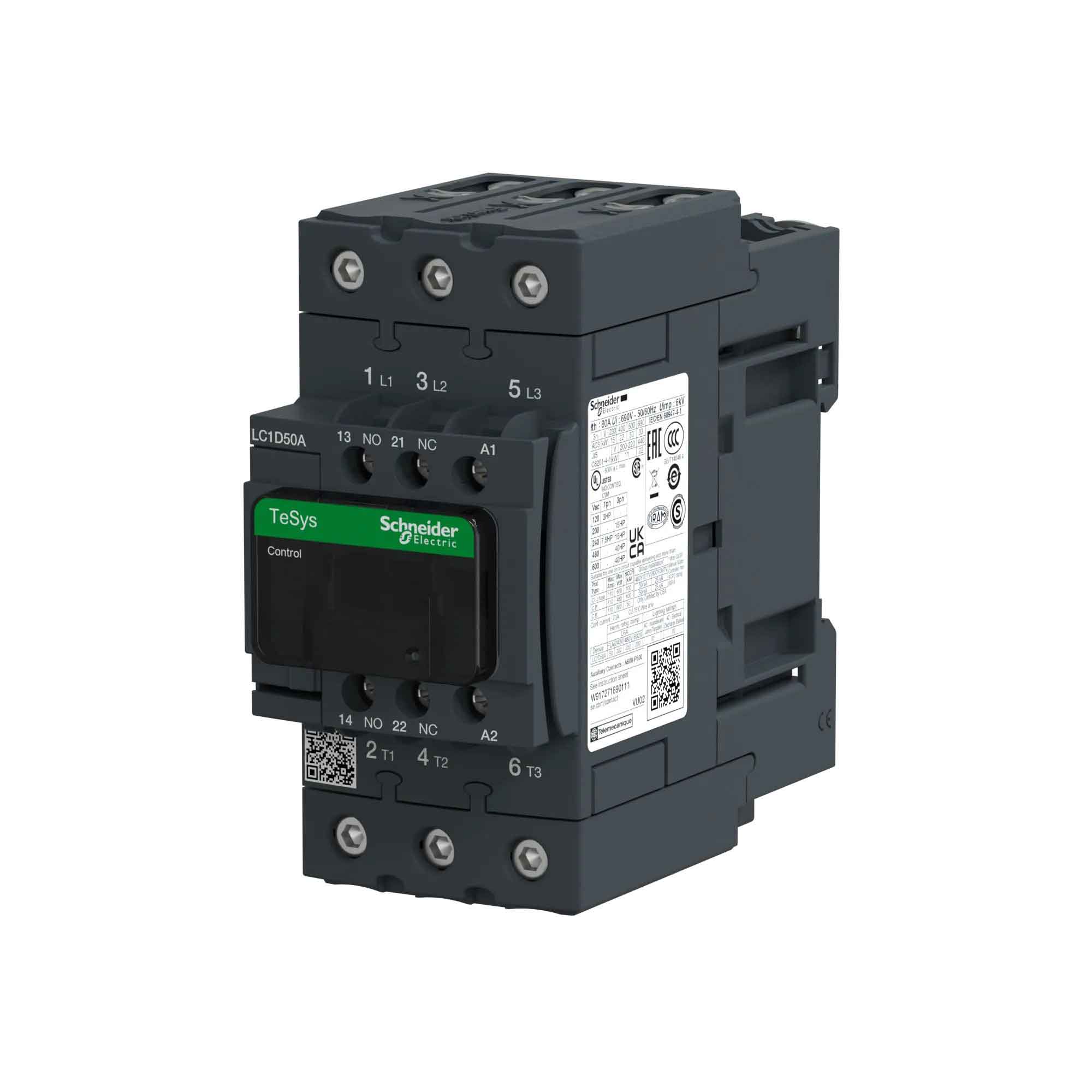 LC1D50AB7 - Square D - Magnetic Contactor - Image 3