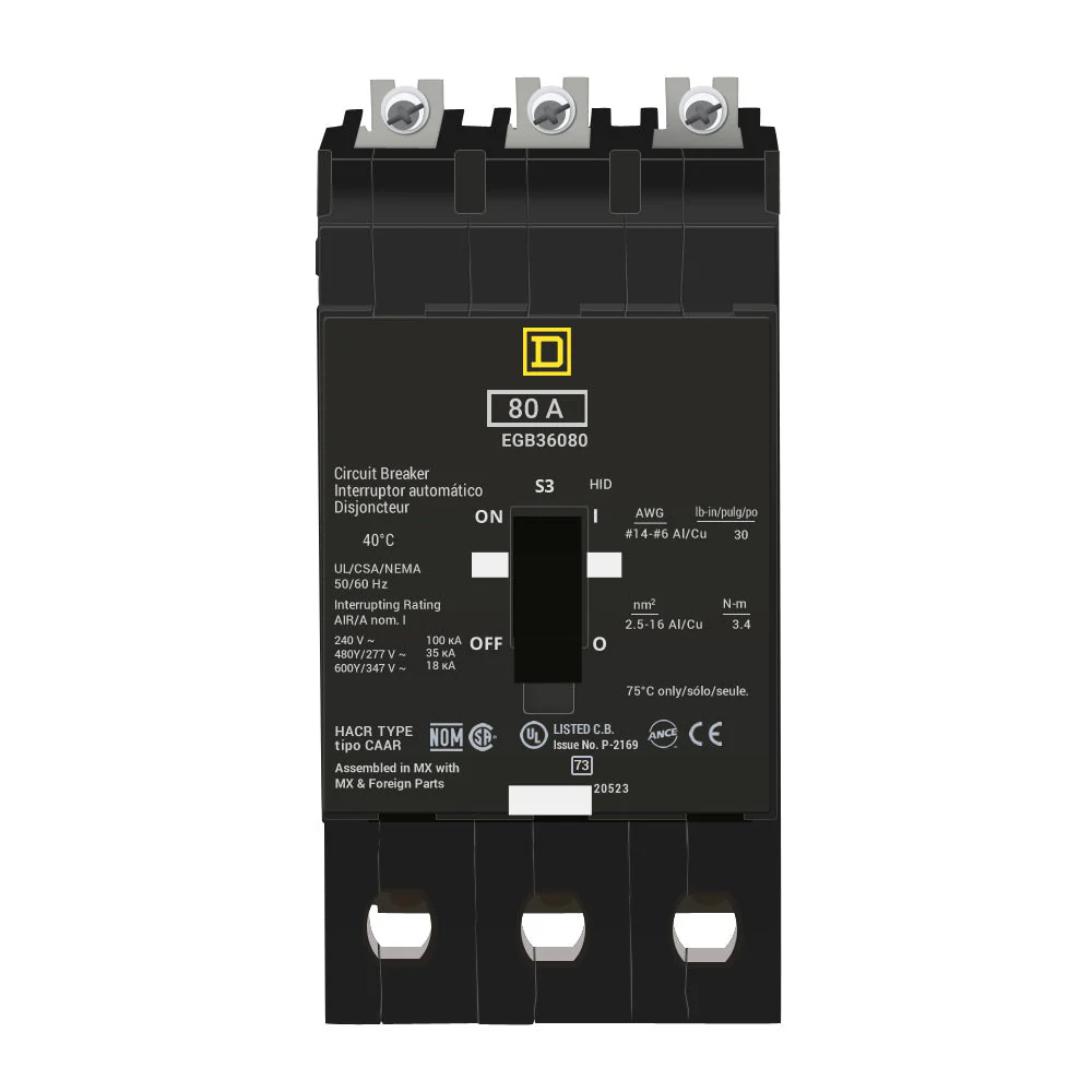 EGB36080 - Square D - Molded Case Circuit Breaker