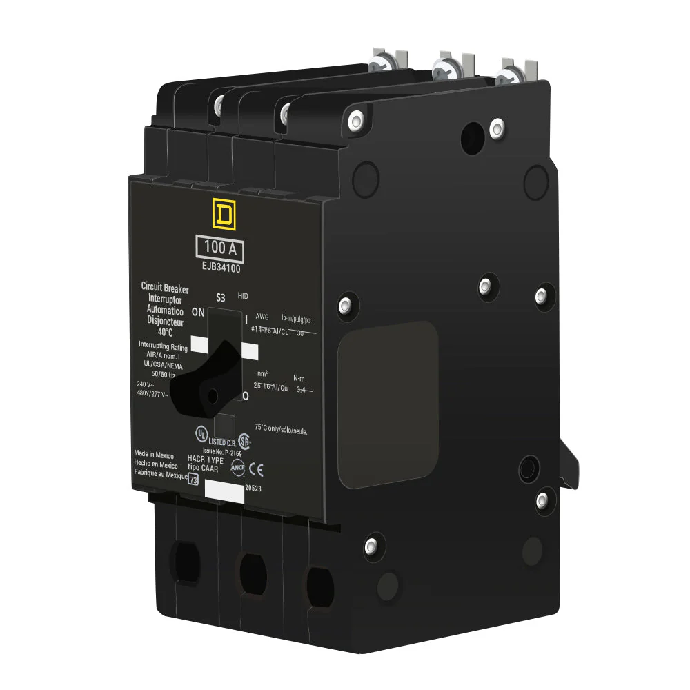 EJB34100 - Square D - Molded Case Circuit Breaker - Image 2