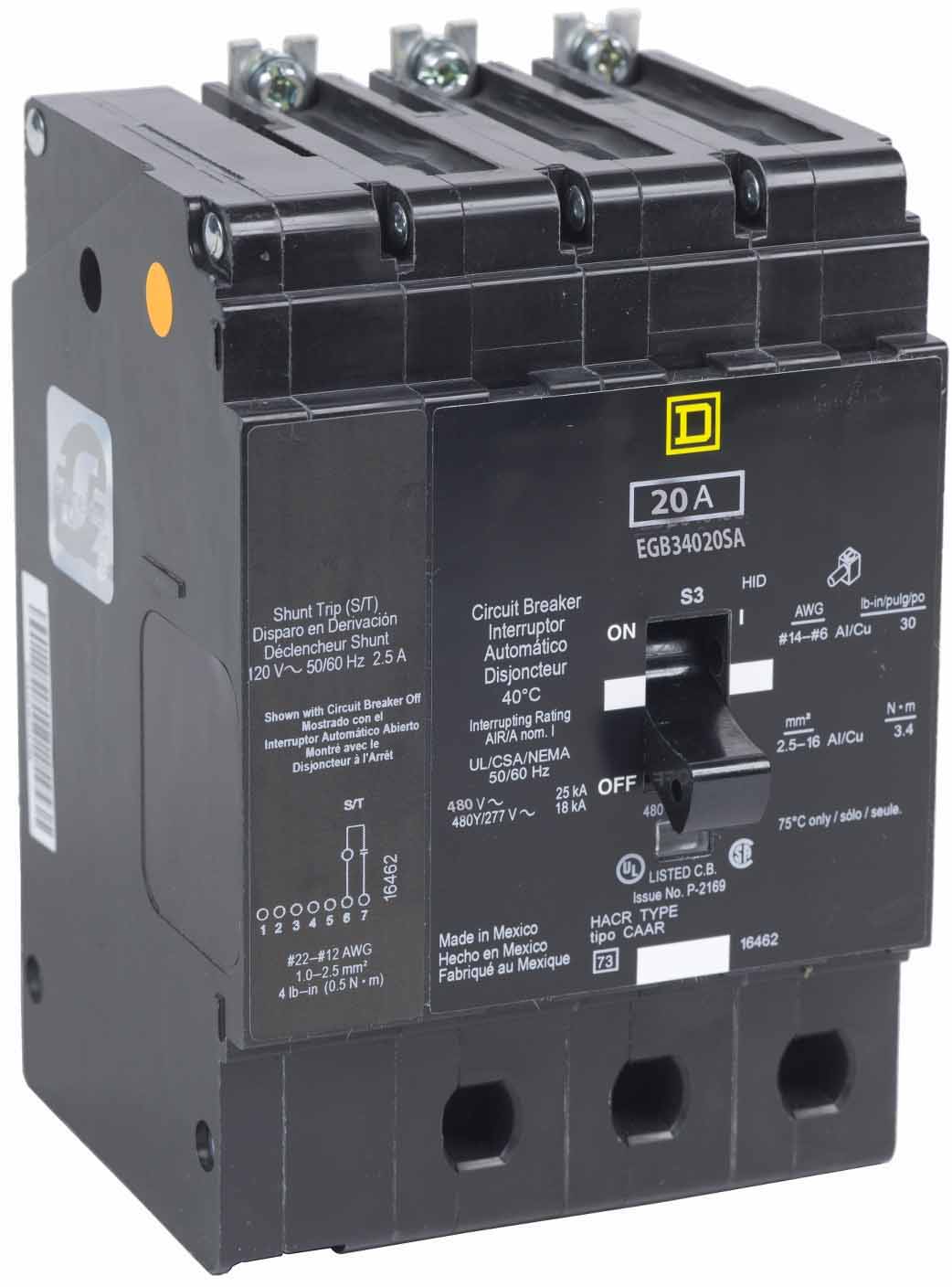 EJB36020SA - Square D - Molded Case Circuit Breaker