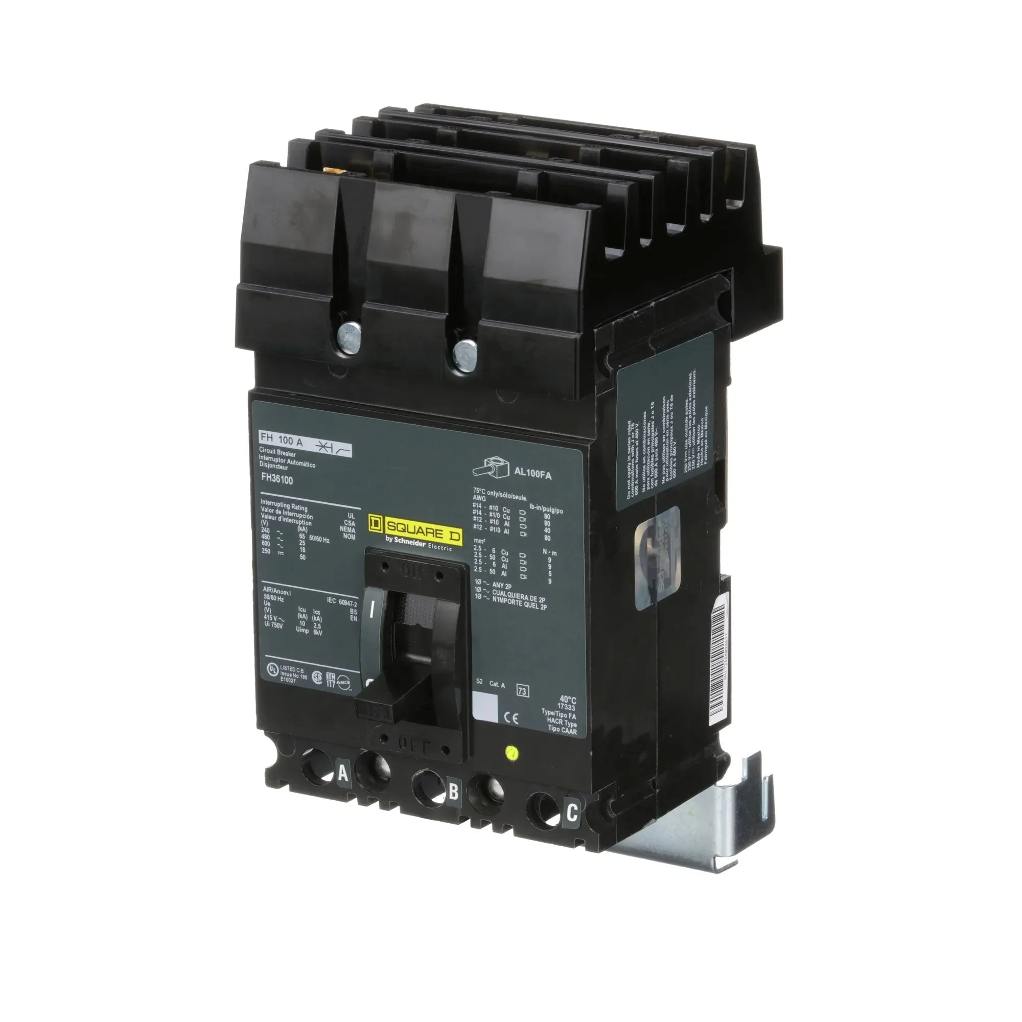 FH36100 - Square D - Molded Case Circuit Breaker - Image 3