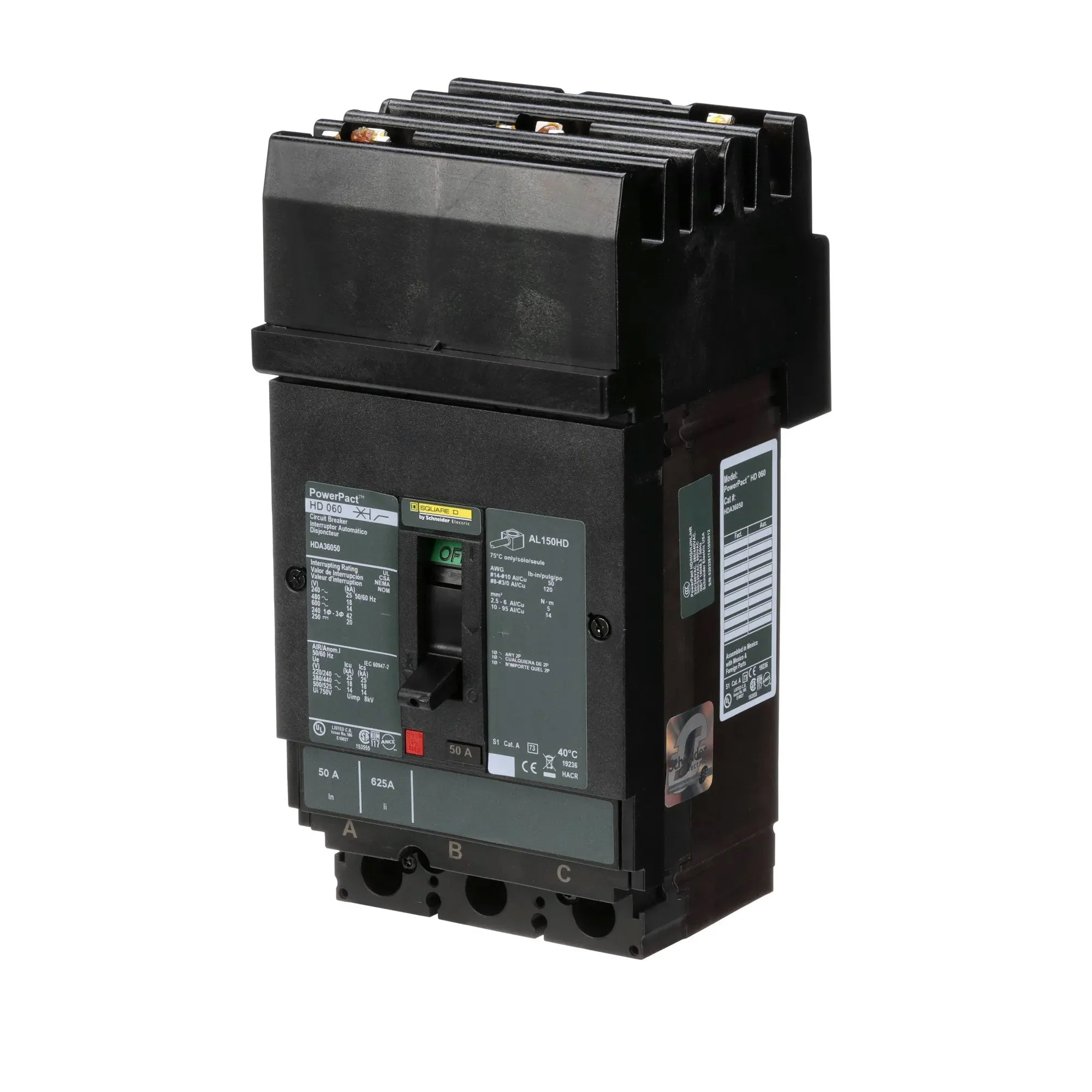 HDA36050 - Square D - Molded Case Circuit Breaker - Image 3