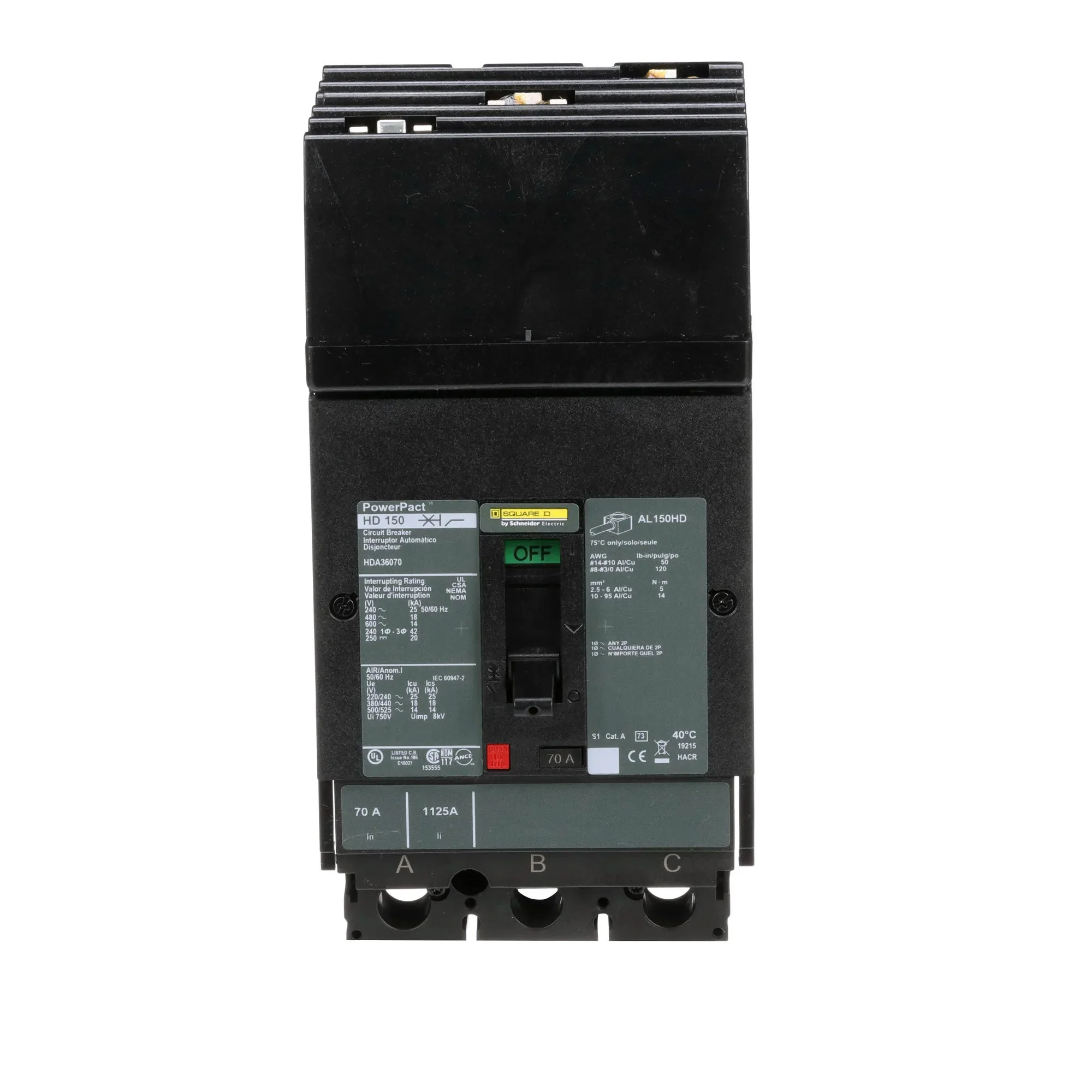 HDA36070 - Square D - Molded Case Circuit Breaker