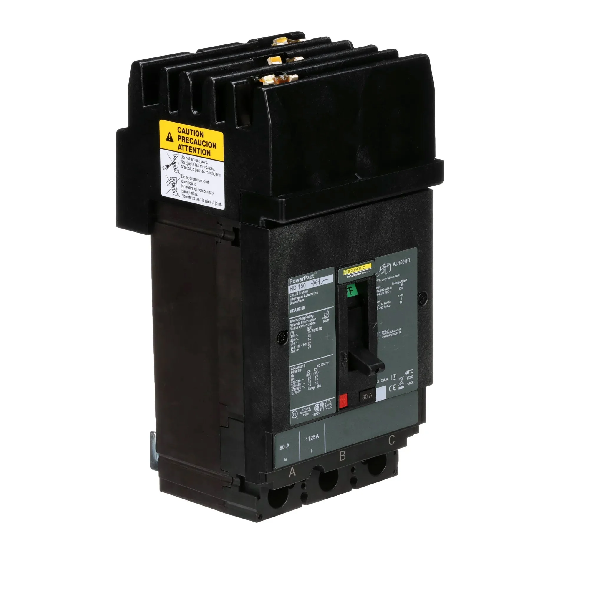 HDA36080 - Square D - Molded Case Circuit Breaker - Image 2