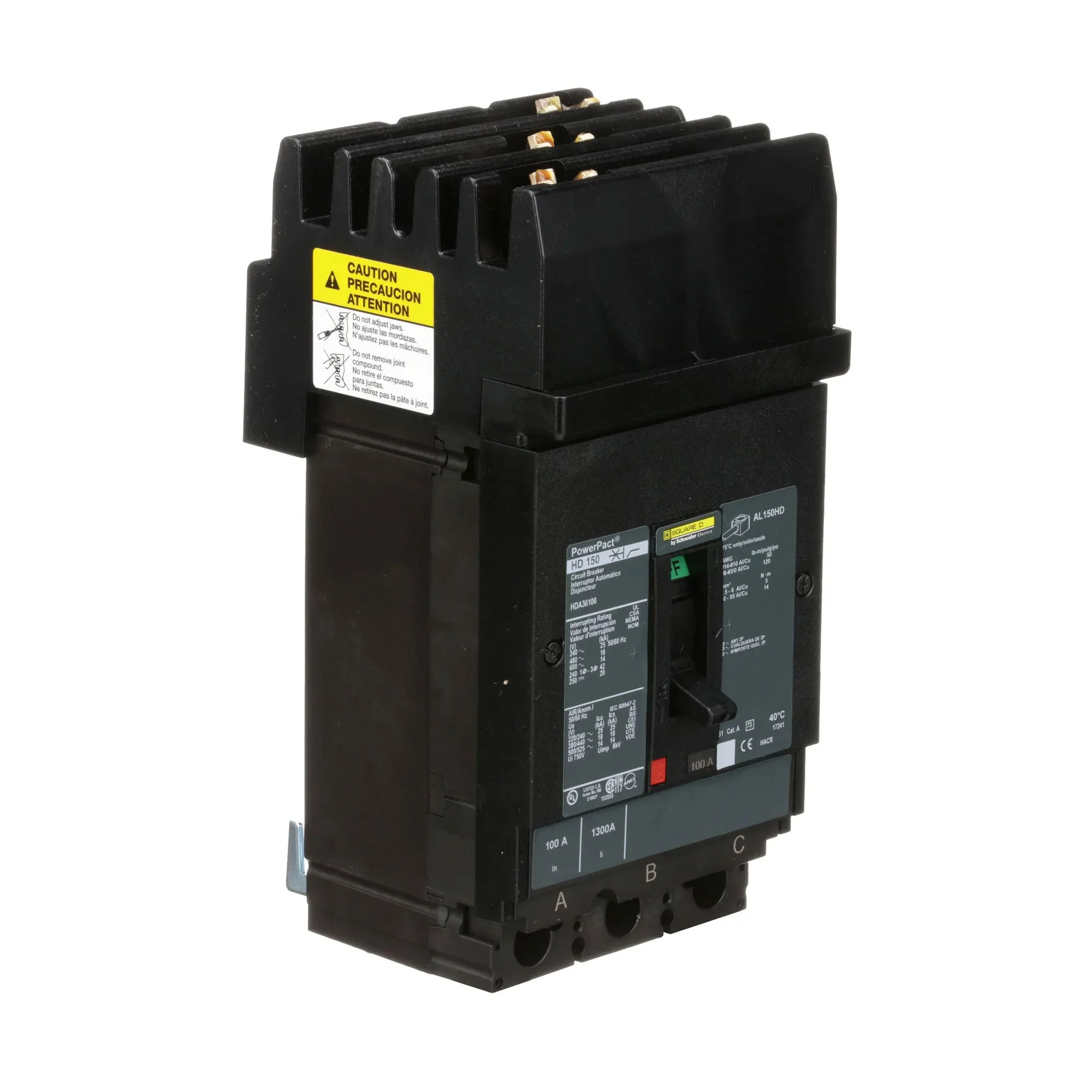 HDA36100 - Square D - Molded Case Circuit Breaker - Image 2