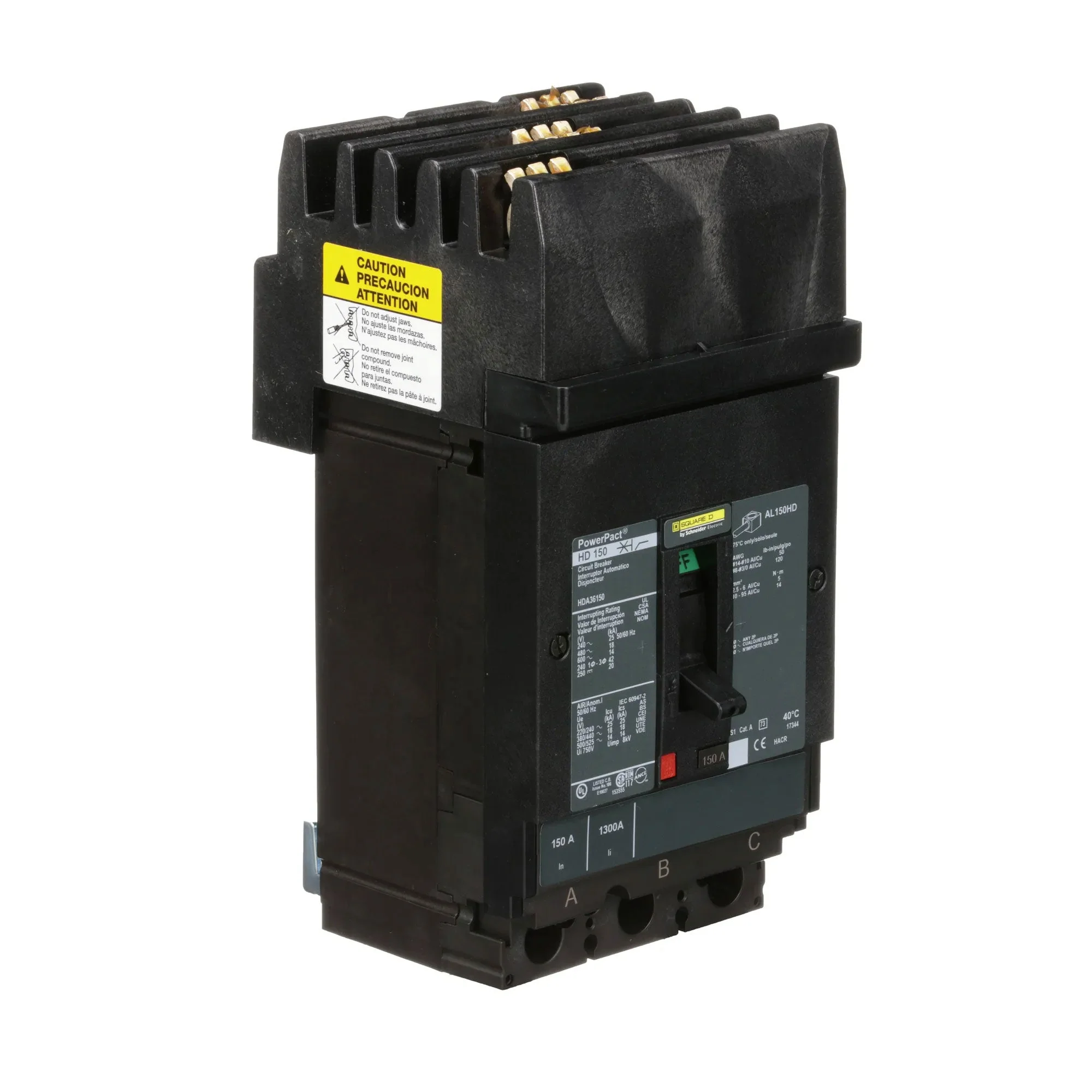 HDA36150 - Square D - Molded Case Circuit Breaker - Image 2