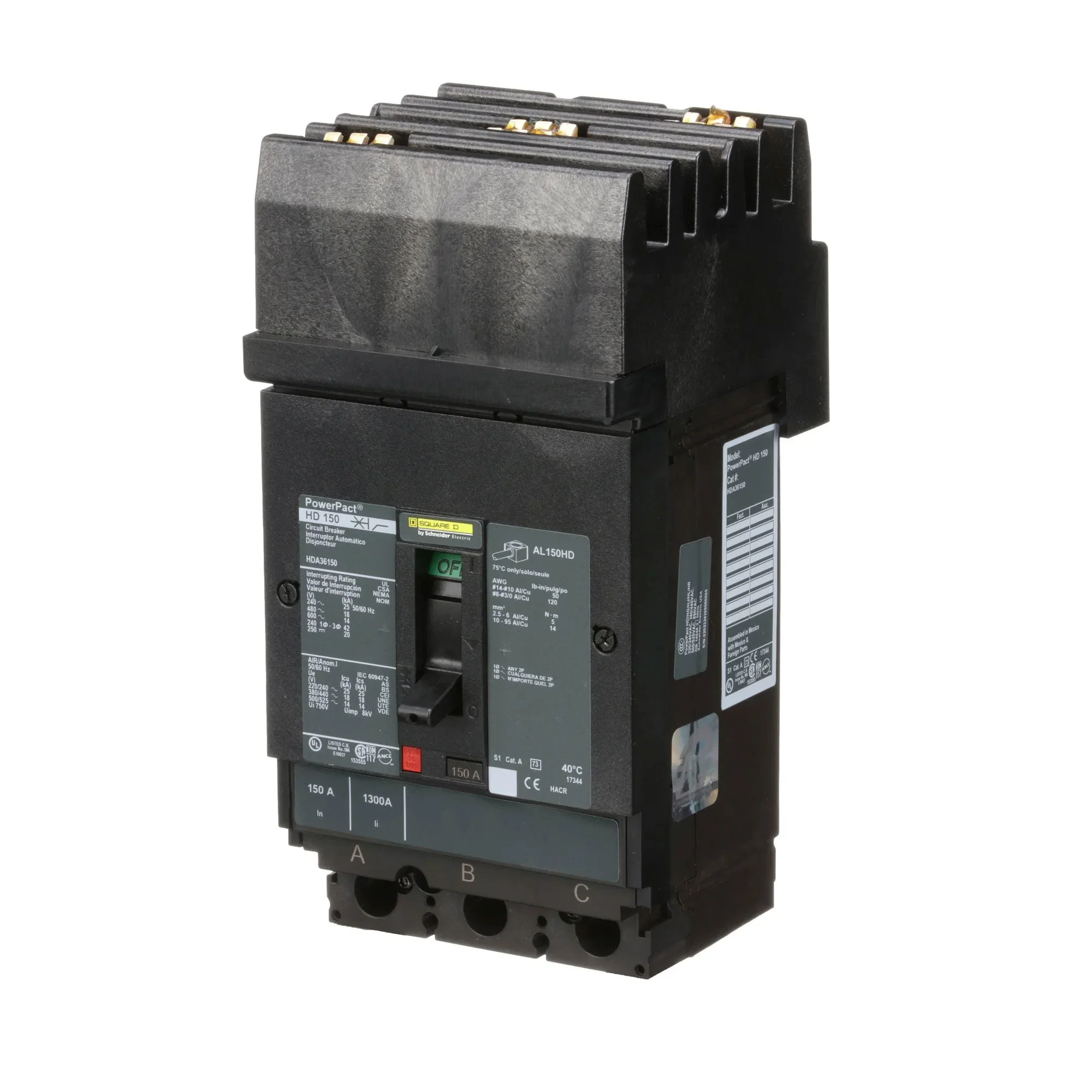 HDA36150 - Square D - Molded Case Circuit Breaker - Image 3
