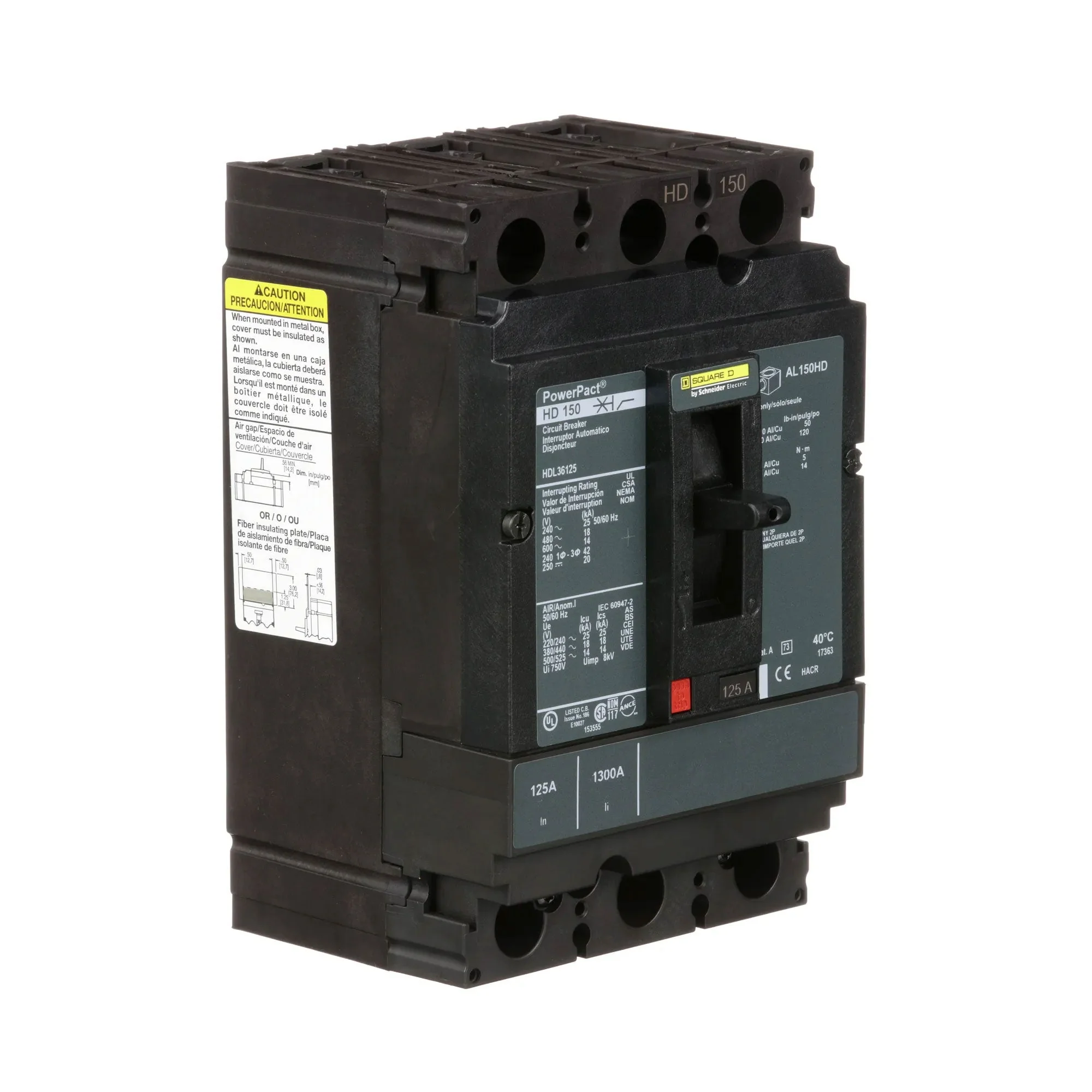 HDL36125 - Square D - Molded Case Circuit Breaker - Image 2