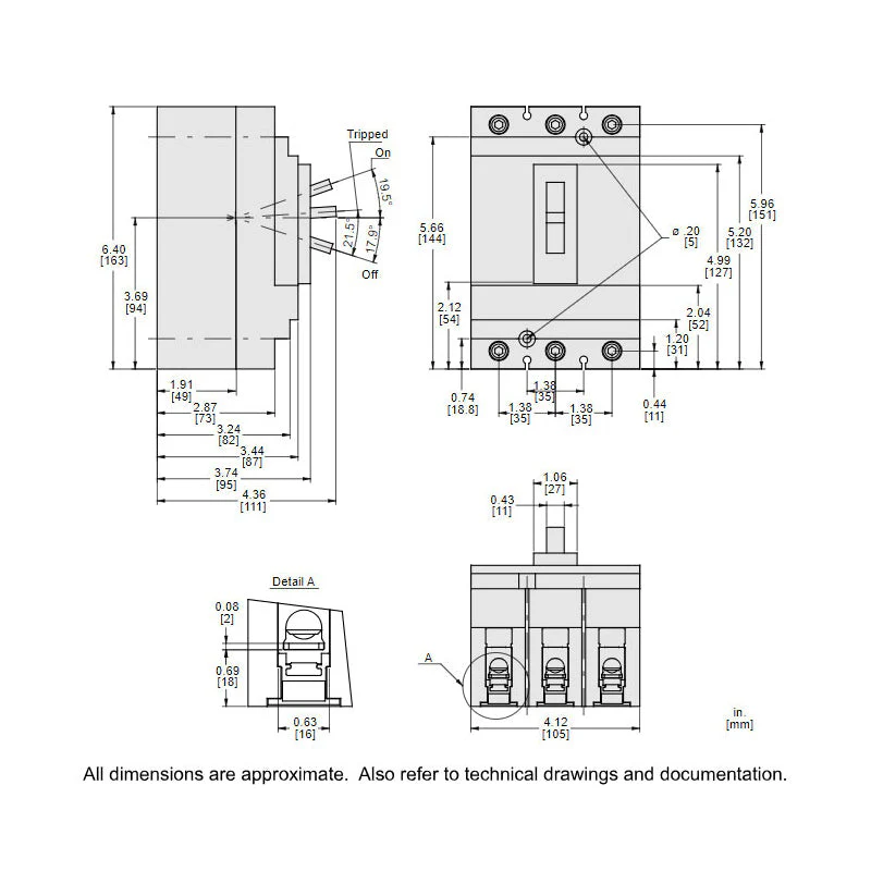HDL36125 - Square D - Molded Case Circuit Breaker - Image 5