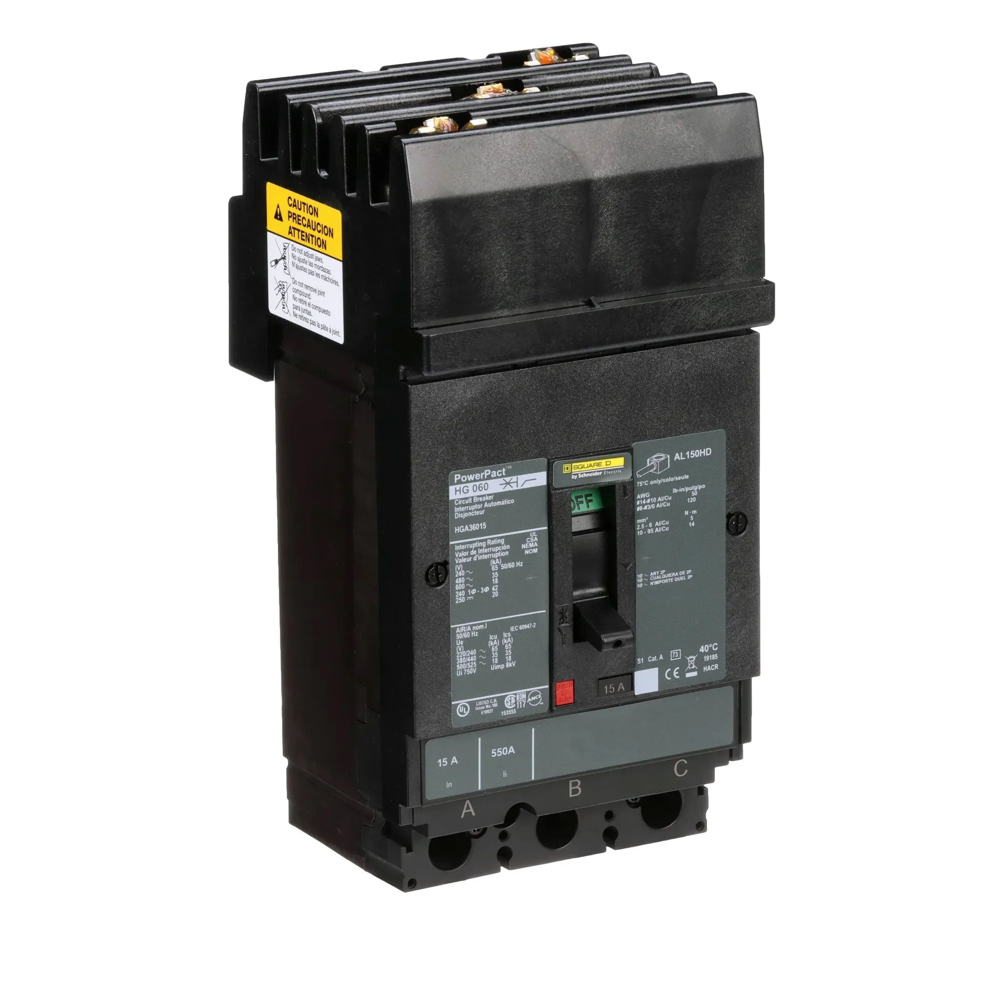 HGA36015 - Square D - Molded Case Circuit Breaker - Image 2