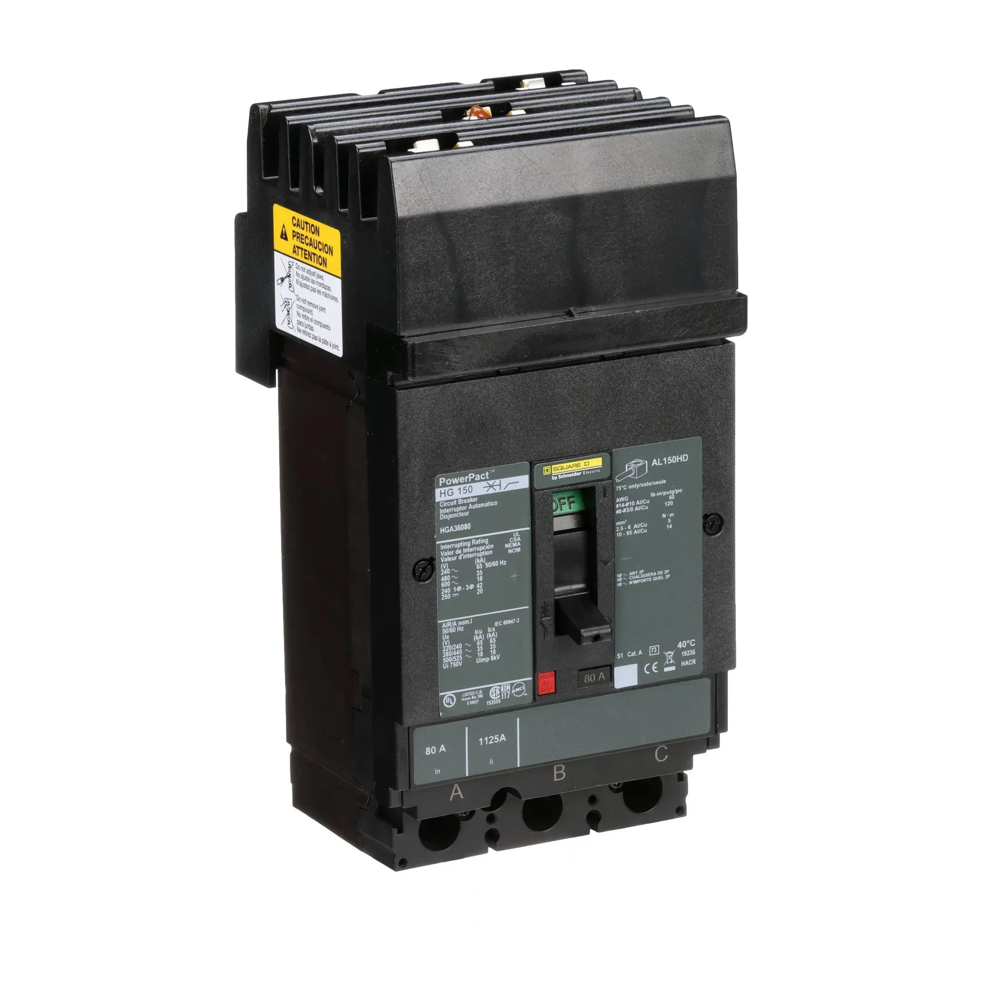 HGA36080 - Square D - Molded Case Circuit Breaker - Image 2