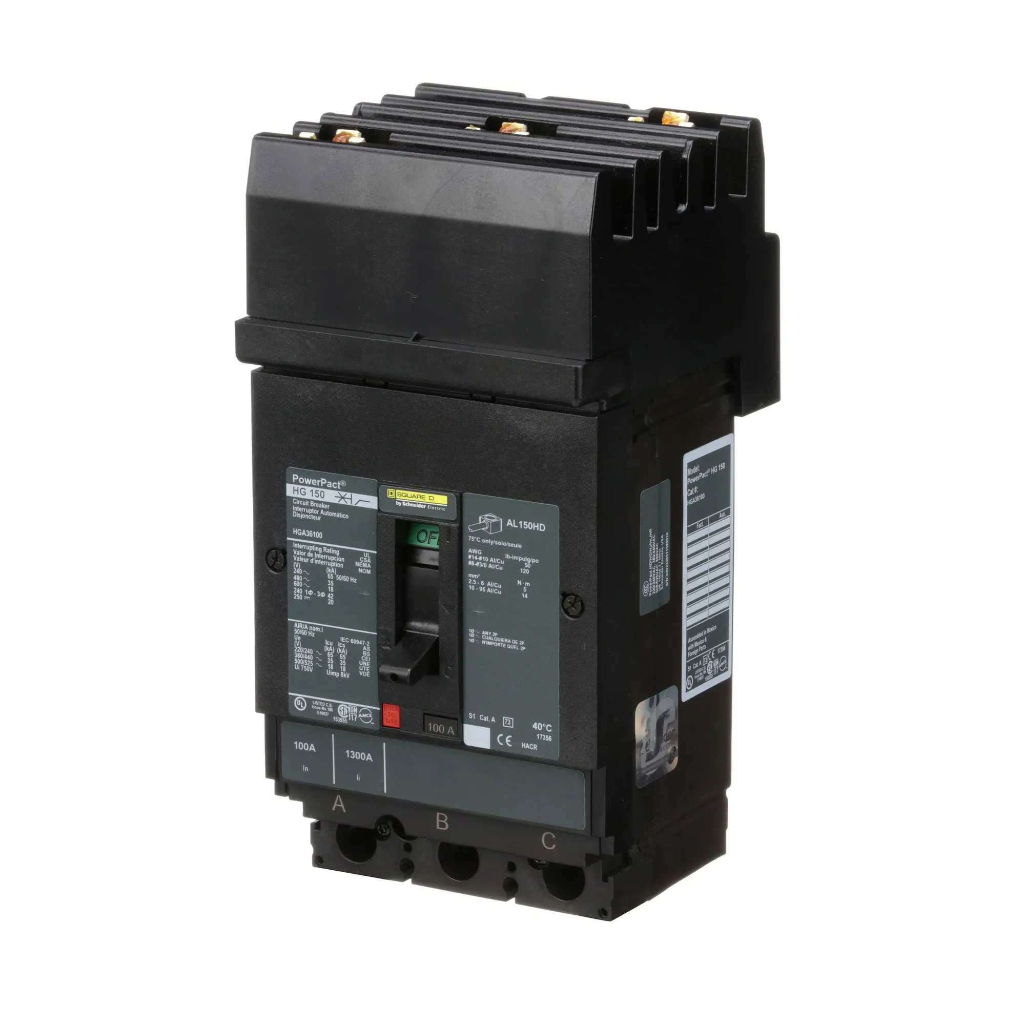 HGA36100 - Square D - Molded Case Circuit Breaker - Image 3