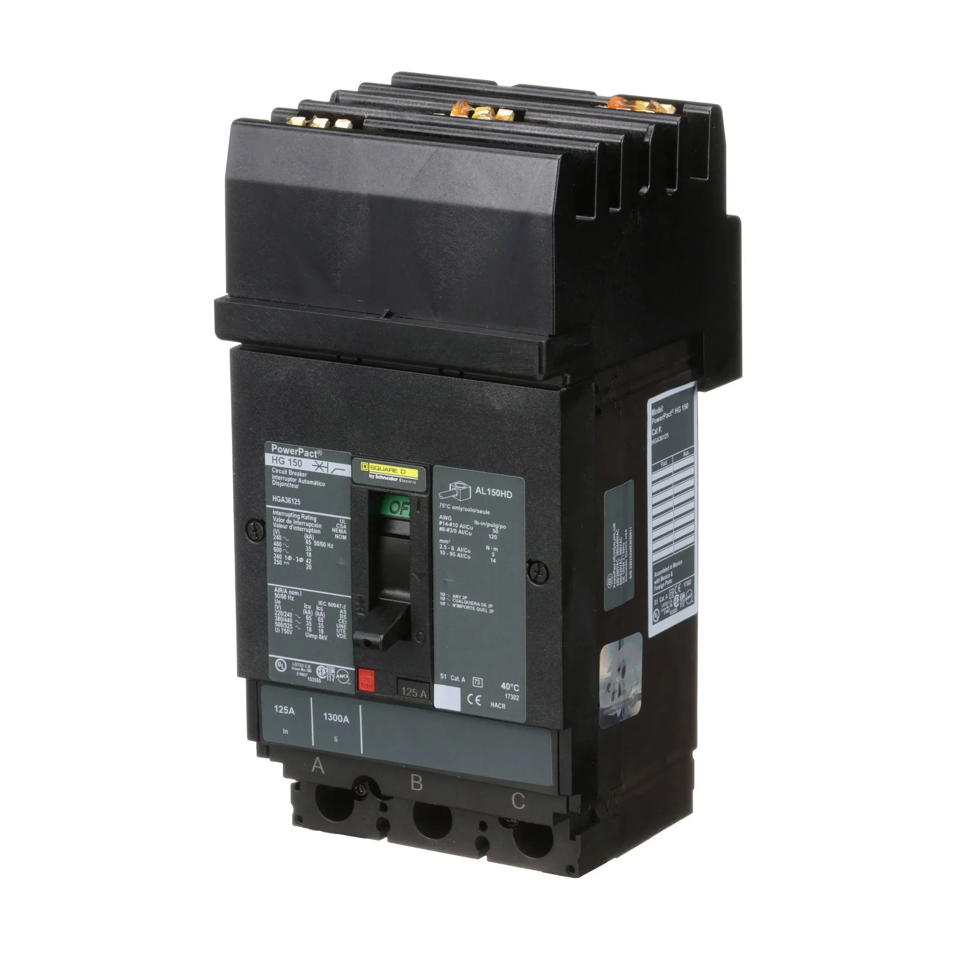 HGA36125 - Square D - Molded Case Circuit Breaker - Image 3