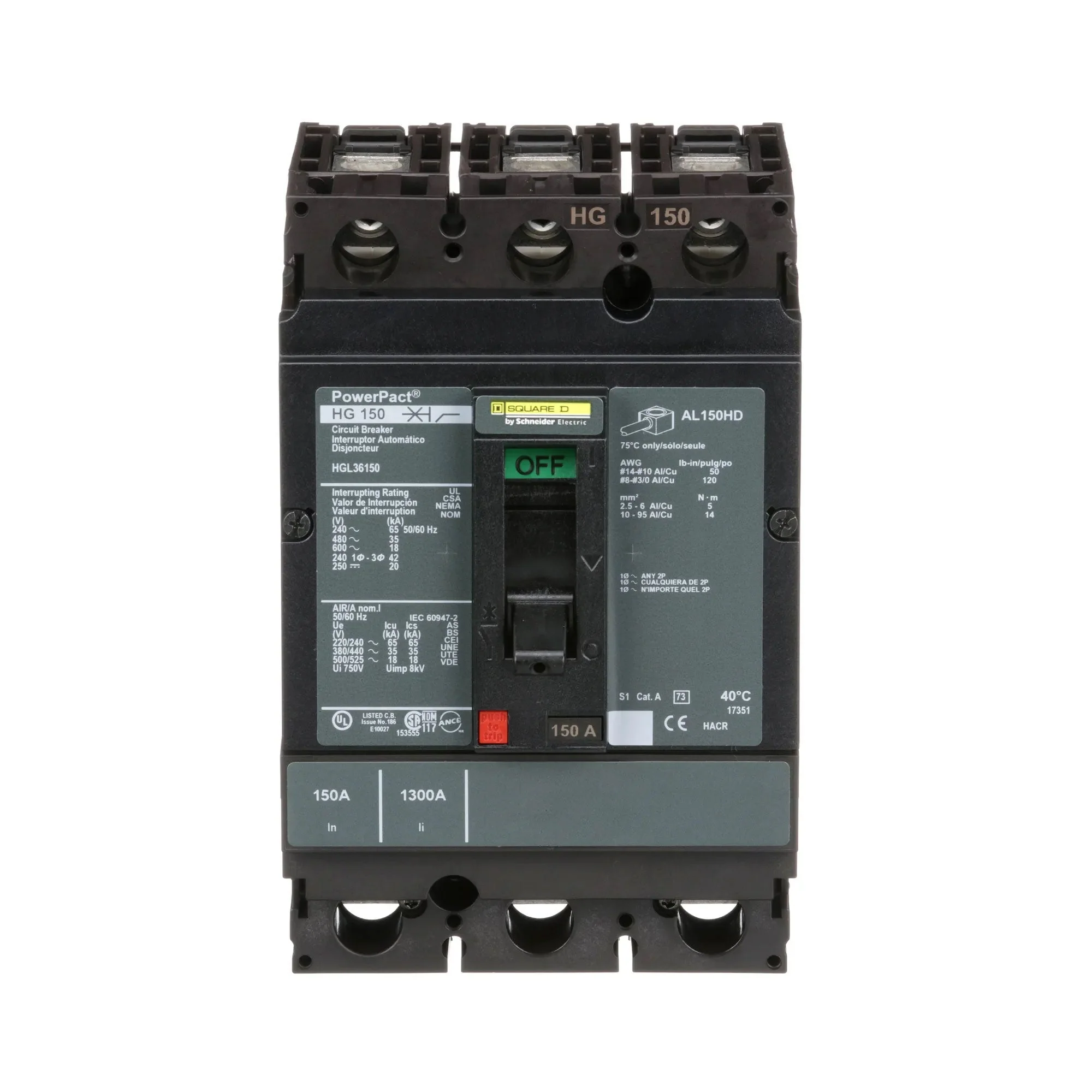 HGL36150 - Square D - Molded Case Circuit Breaker
