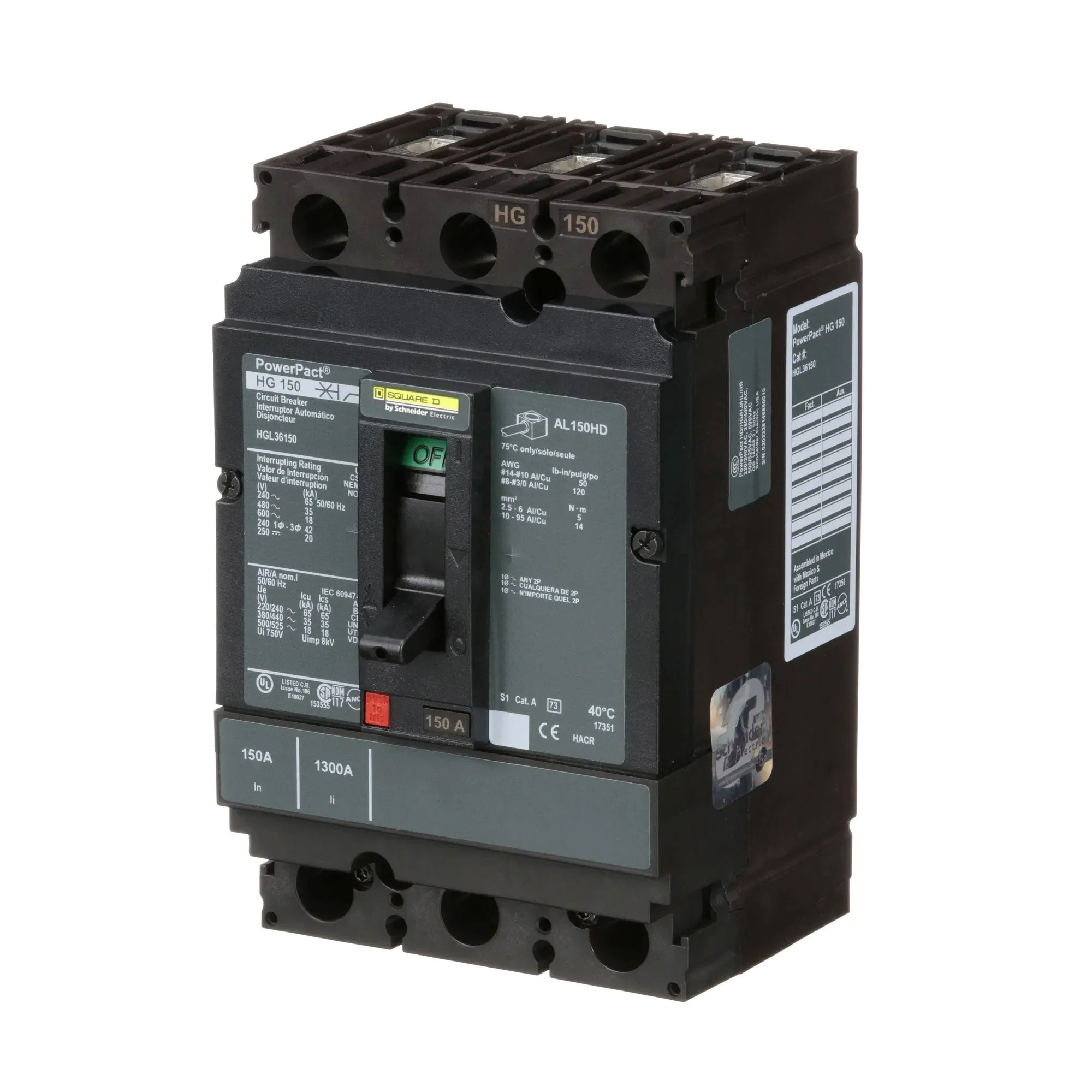 HGL36150 - Square D - Molded Case Circuit Breaker - Image 3