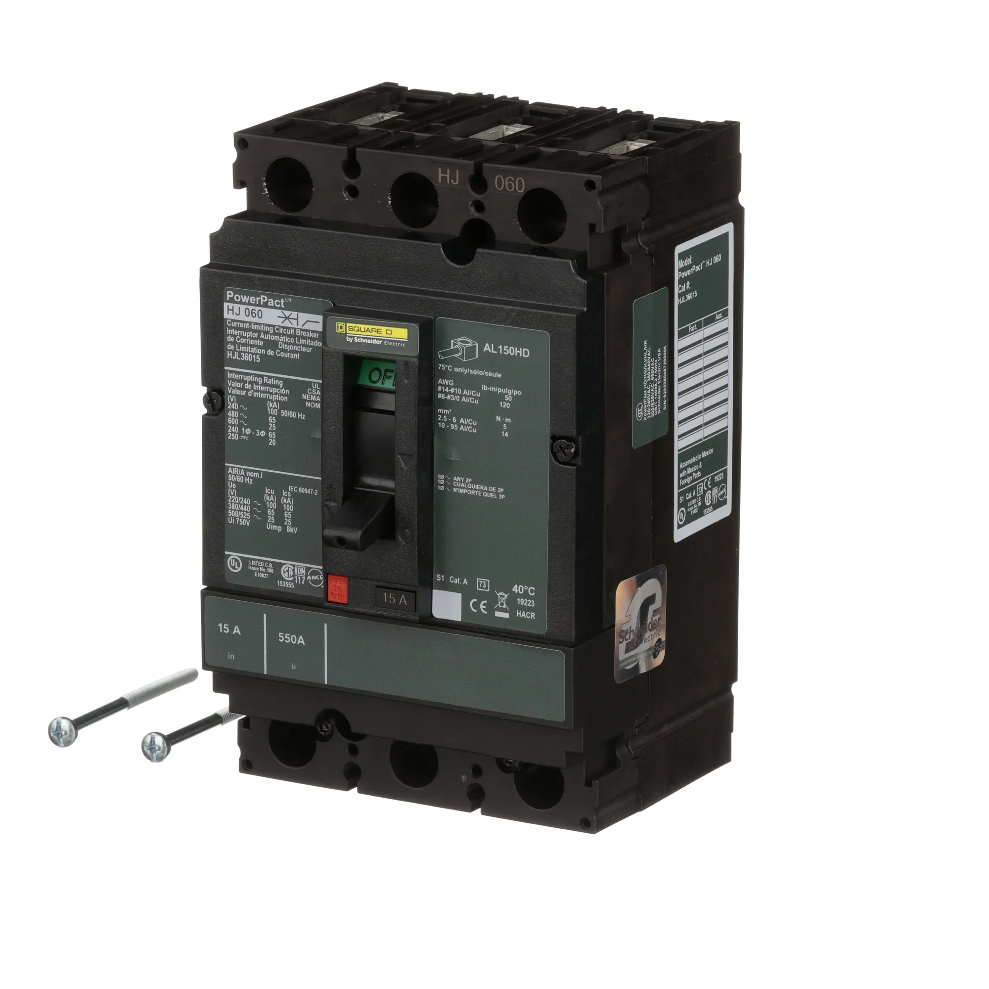 HJL36015 - Square D - Molded Case Circuit Breaker - Image 3