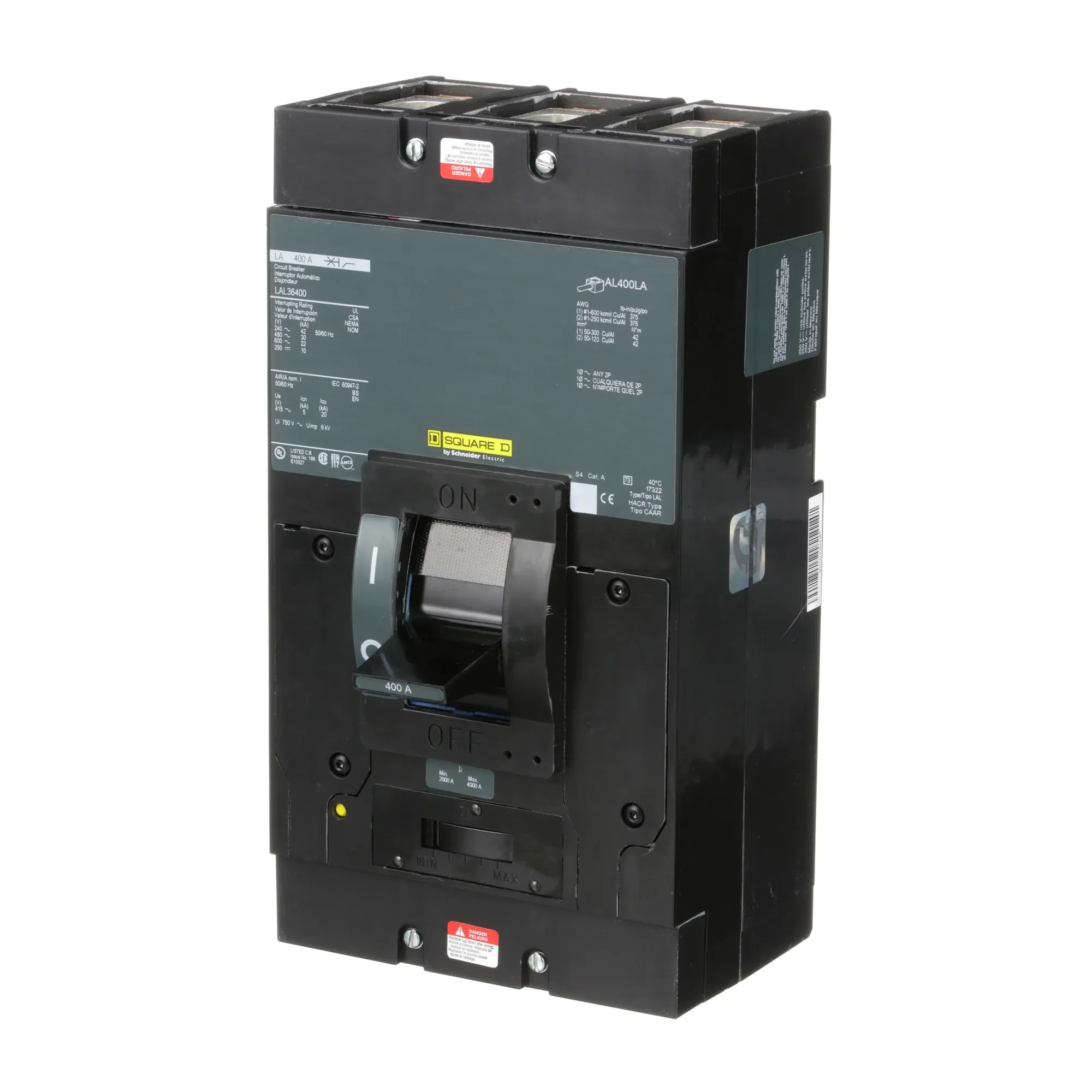 LAL36400 - Square D - Molded Case Circuit Breaker - Image 3
