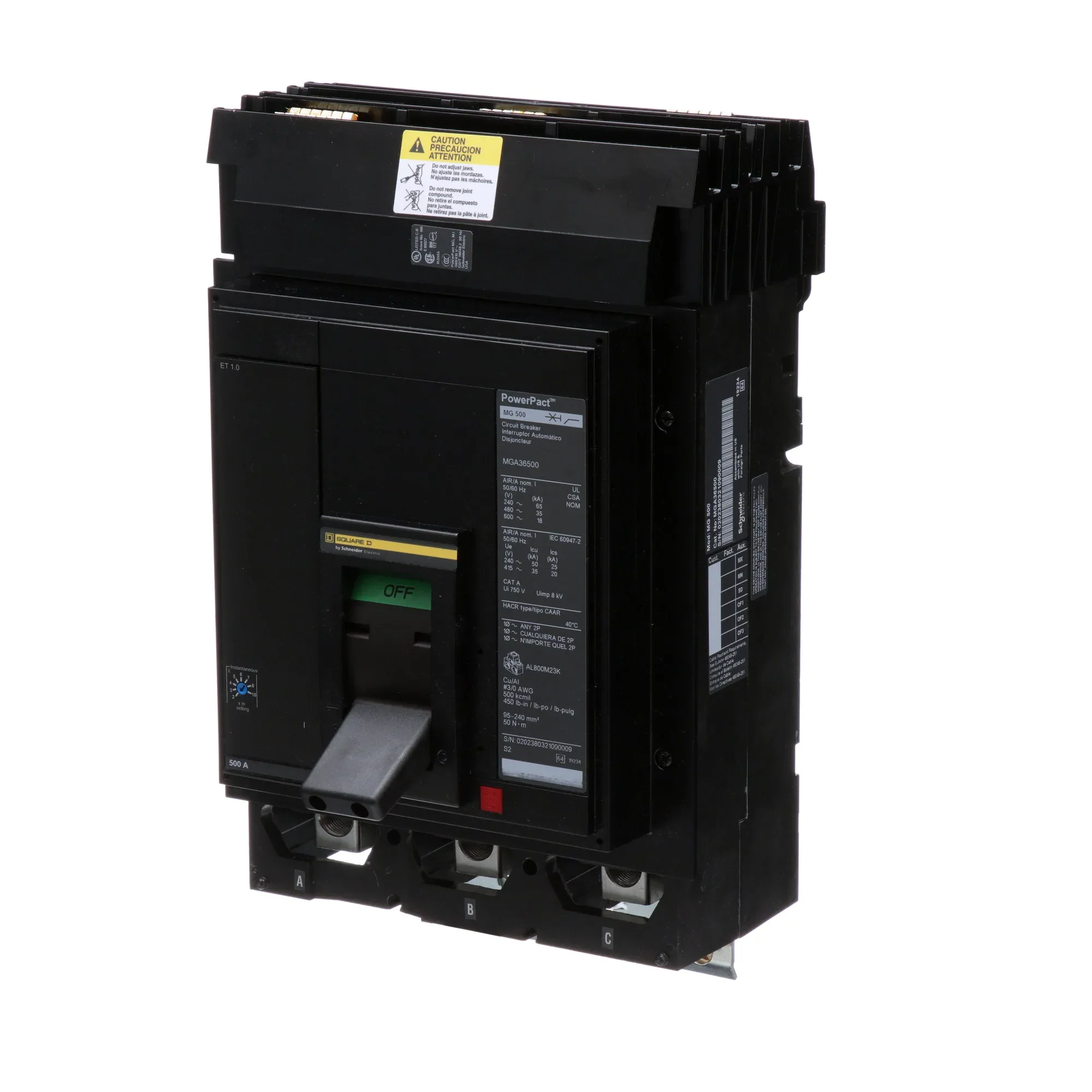 MGA36500 - Square D - Molded Case Circuit Breaker - Image 3