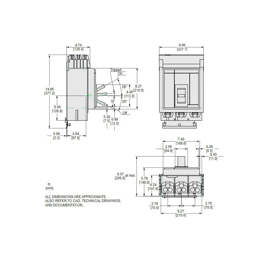 MJA36350 - Square D - Molded Case Circuit Breaker - Image 2