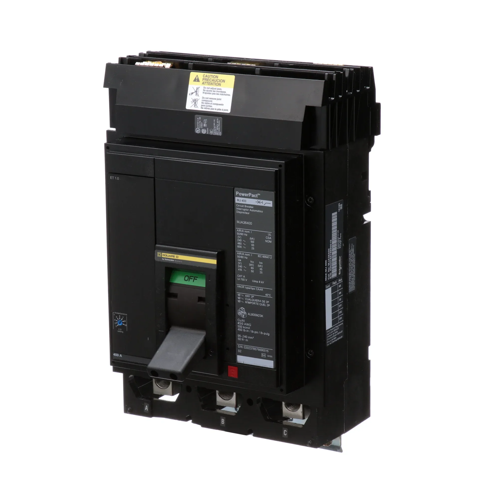 MJA36400 - Square D - Molded Case Circuit Breaker - Image 3