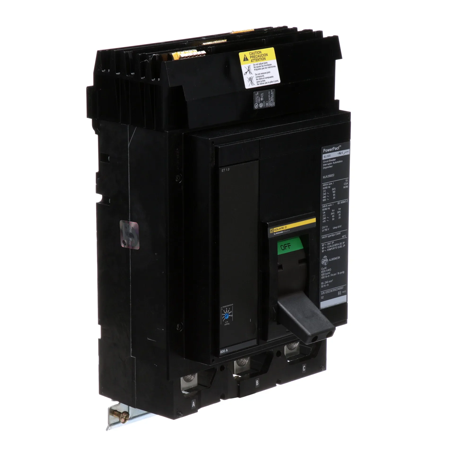 MJA36800 - Square D - Molded Case Circuit Breaker - Image 2