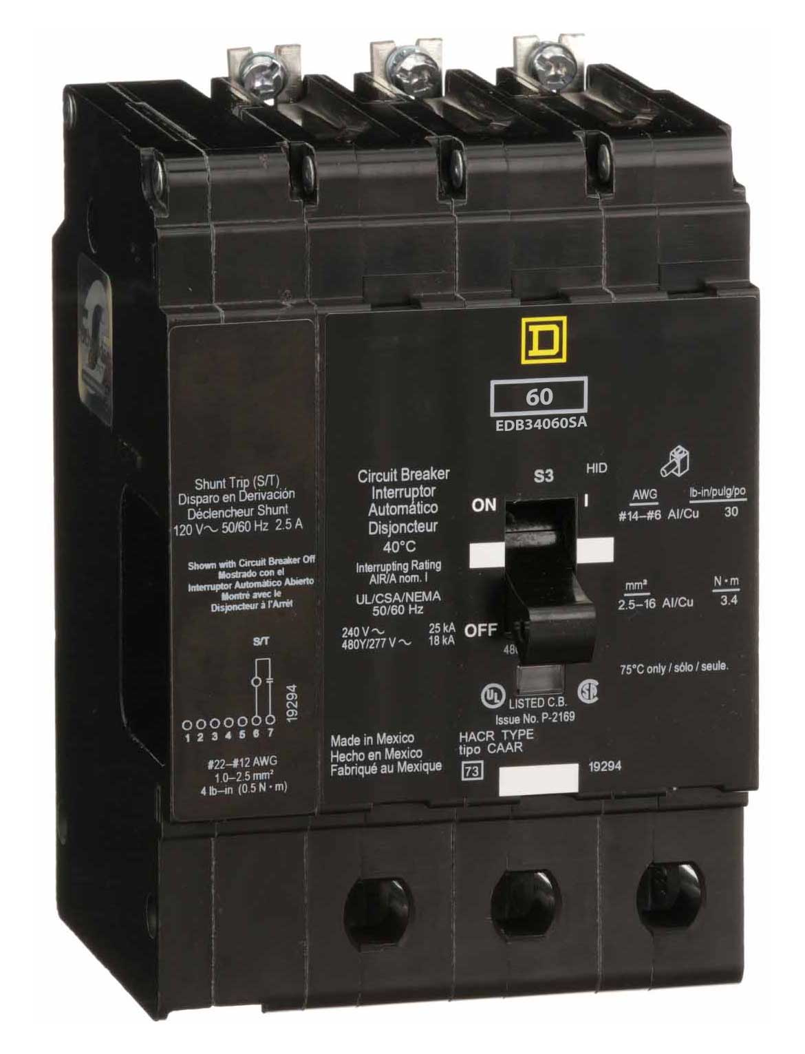 EDB34060SA - Square D - Molded Case Circuit Breakers