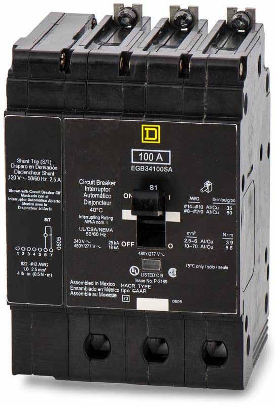 EGB34100SA - Square D - Molded Case Circuit Breakers