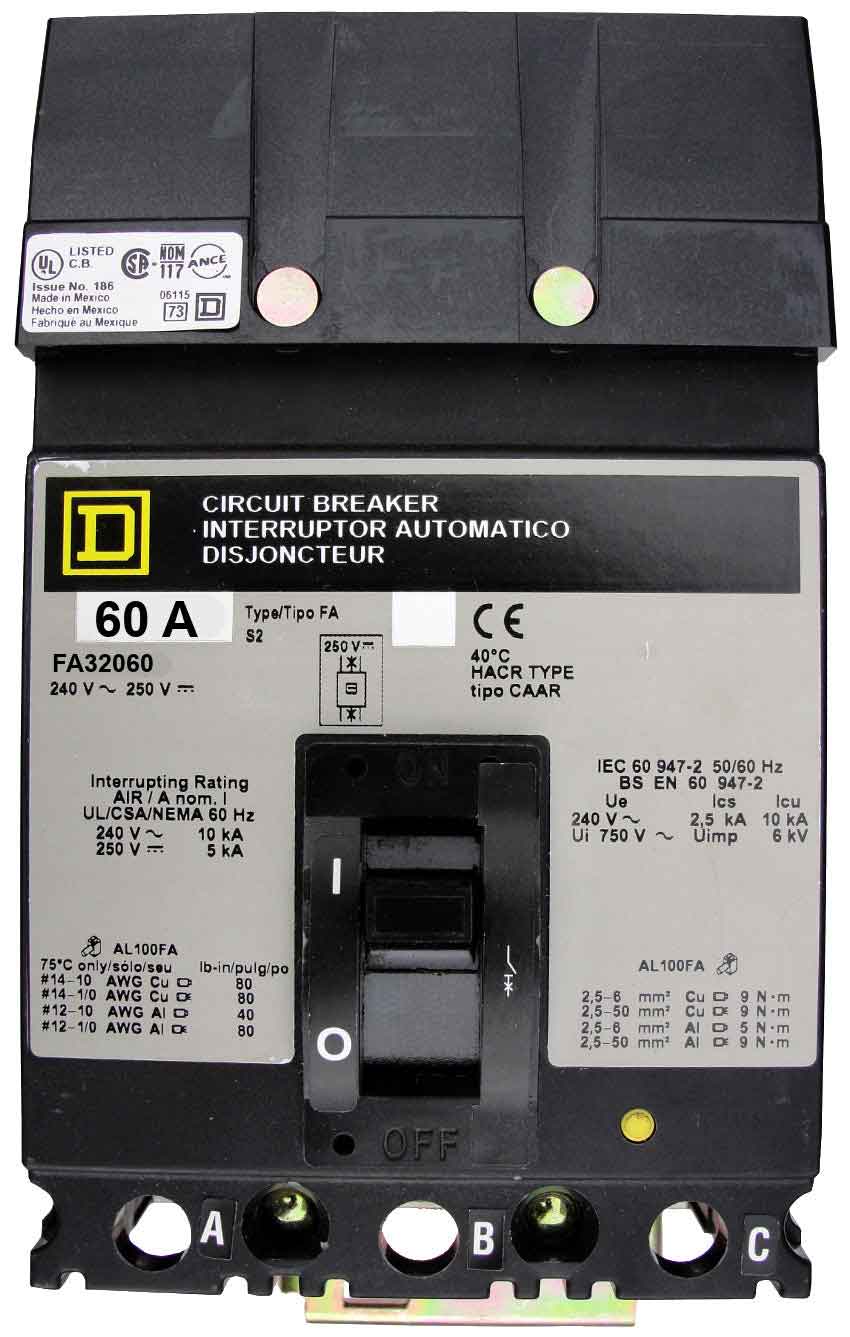 FA32060 - Square D - Molded Case Circuit Breakers